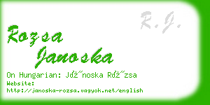 rozsa janoska business card